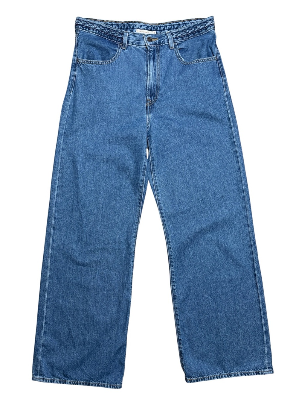 Levi’s Wm’s Ribcage Wide Leg Braided Waist Jean Sz W31 L32